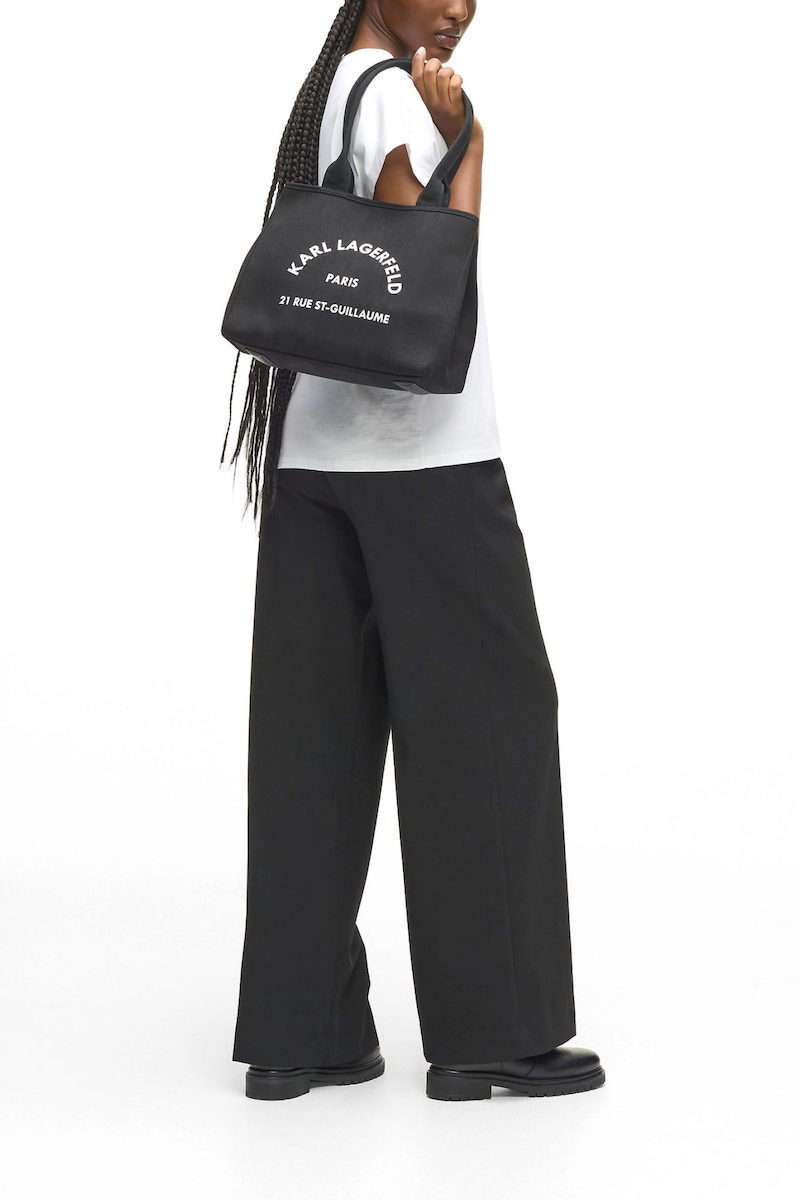Γυναικεία Trapeze Tote Τσάντα Μαύρη Karl Lagerfeld B1W50010-999 Black