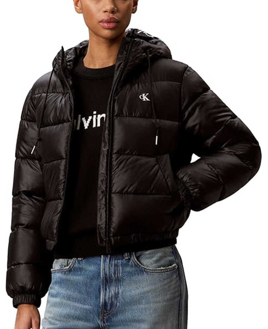 Γυναικείο Puffer Μπουφάν Μαύρο Calvin Klein LV047G507G-UB1