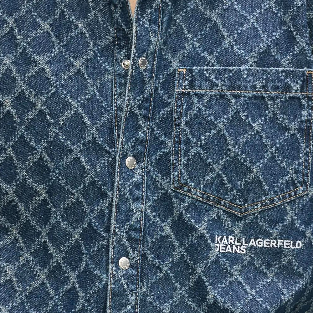 Γυναικείο Τζιν Πουκάμισο Μπλε Karl Lagerfeld Jeans B3W11008-A39 Argyle