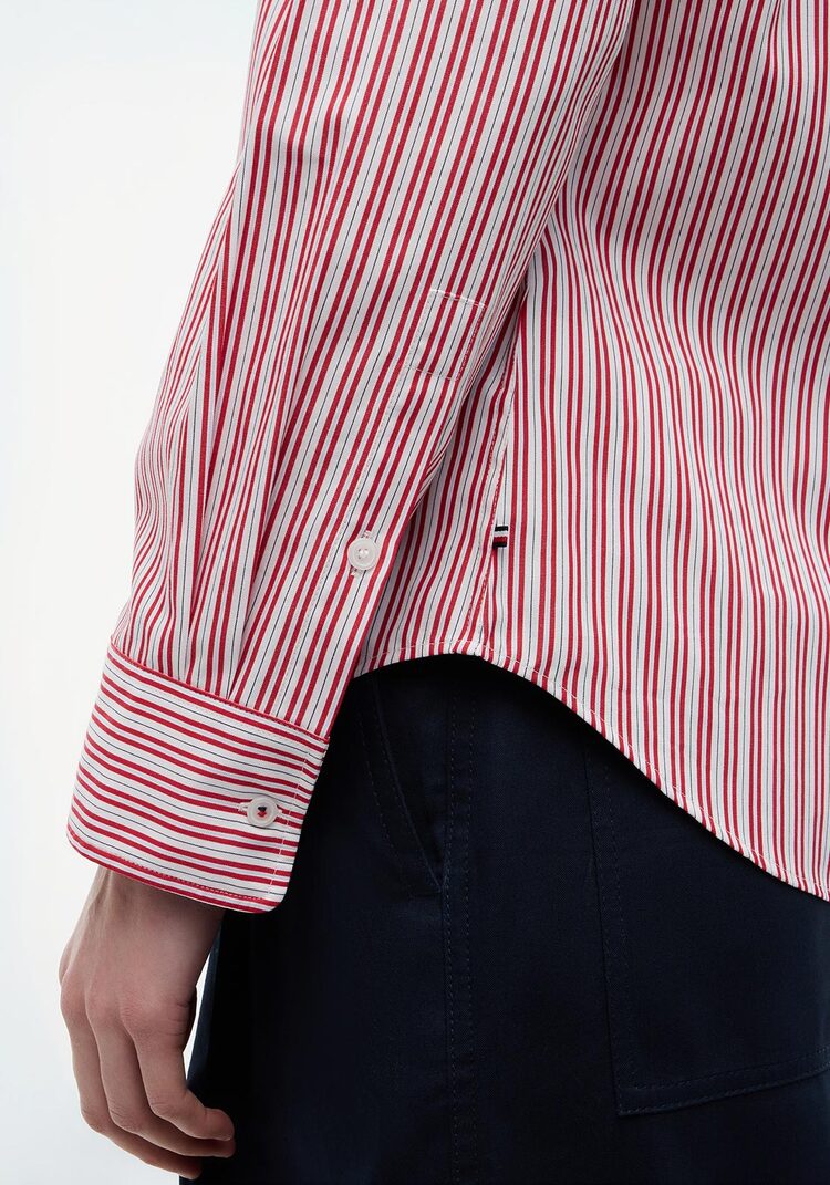 Γυναικείο Ριγέ Πουκάμισο Ροζ Tommy Hilfiger WW0WW51155-0FC