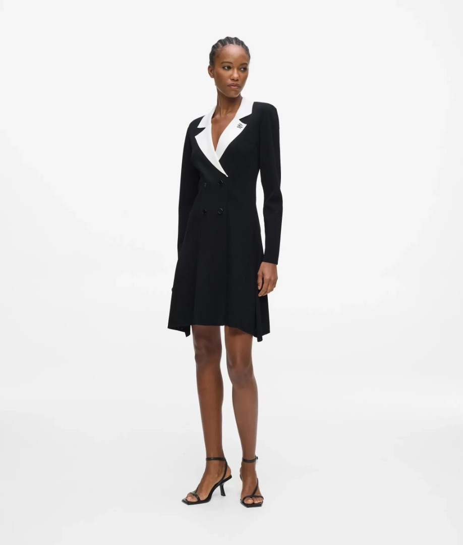 Γυναικείο Φόρεμα Μαύρο Karl Lagerfeld B3W13038-998 Black/White