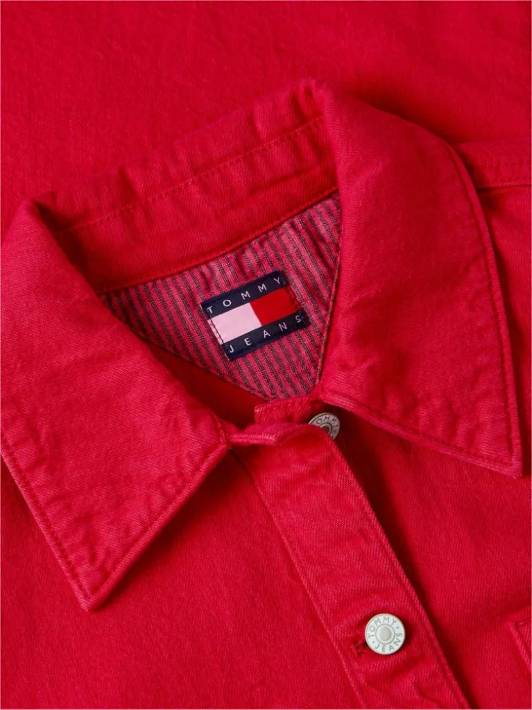 Γυναικείο Φόρεμα-Πουκαμίσα Κόκκινο Tommy Jeans DW0DW22847-XK9