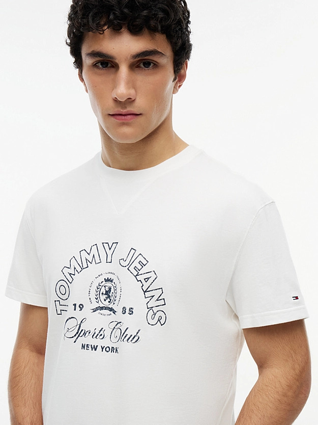 Ανδρικό T-shirt Λευκό Tommy Jeans DM0DM23175-YBL