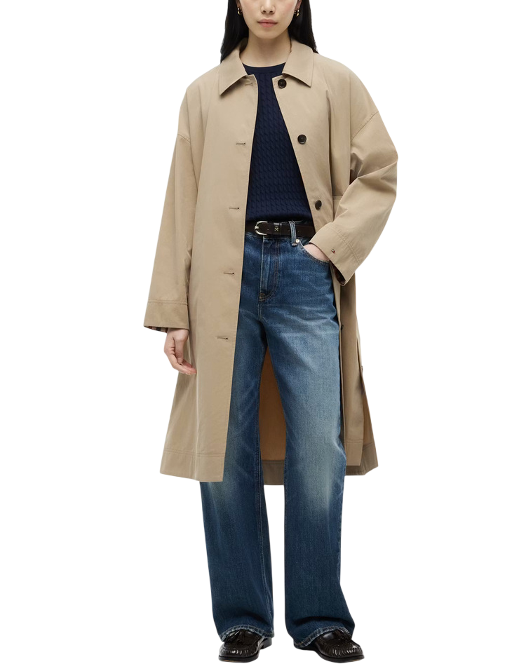 Γυναικεία Καπαρντίνα Μπεζ Tommy Hilfiger WW0WW49842-AEH