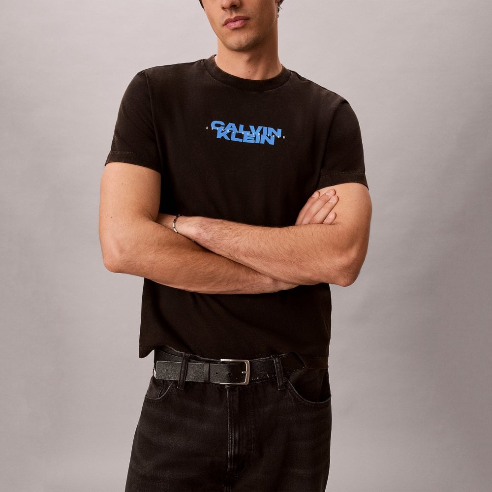 Ανδρικό T-shirt Μαύρο Calvin Klein LV04RG834G-UB1