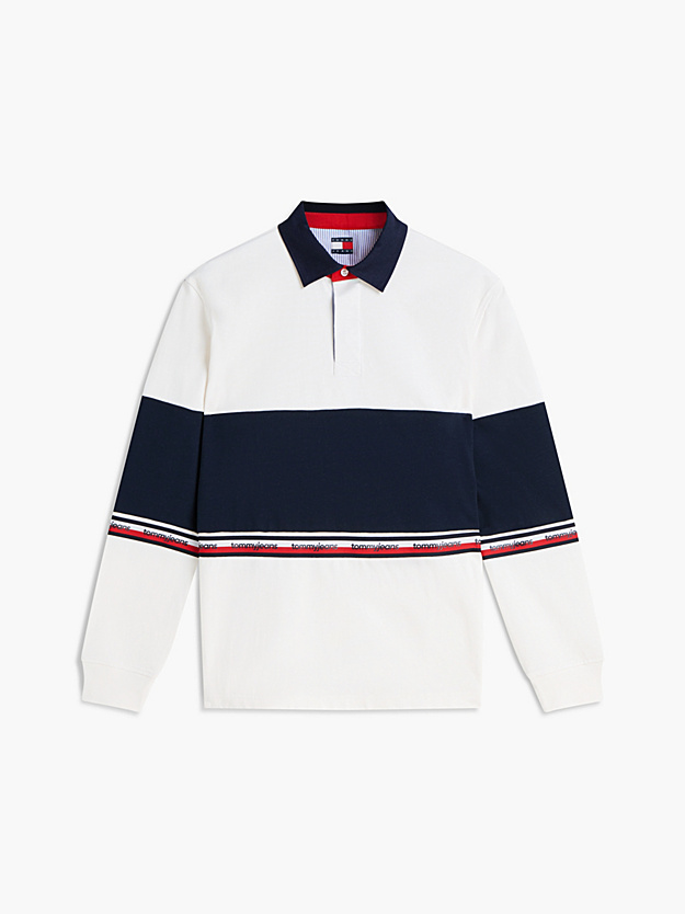 Ανδρική Μακρυμάνικη Polo Μπλούζα Off White Tommy Jeans DM0DM23161-YBH