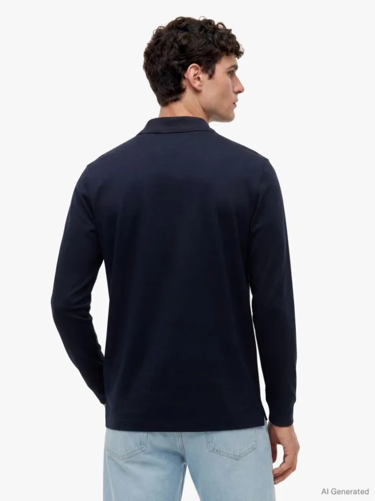Ανδρικό Μακρυμάνικο Polo Navy Μπλε Tommy Hilfiger MW0MW44339-DW5