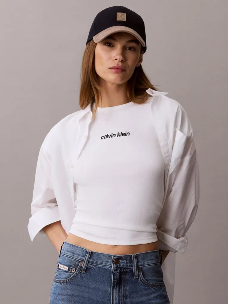 Γυναικείο T-shirt Λευκό Calvin Klein LV047G816G-YAF
