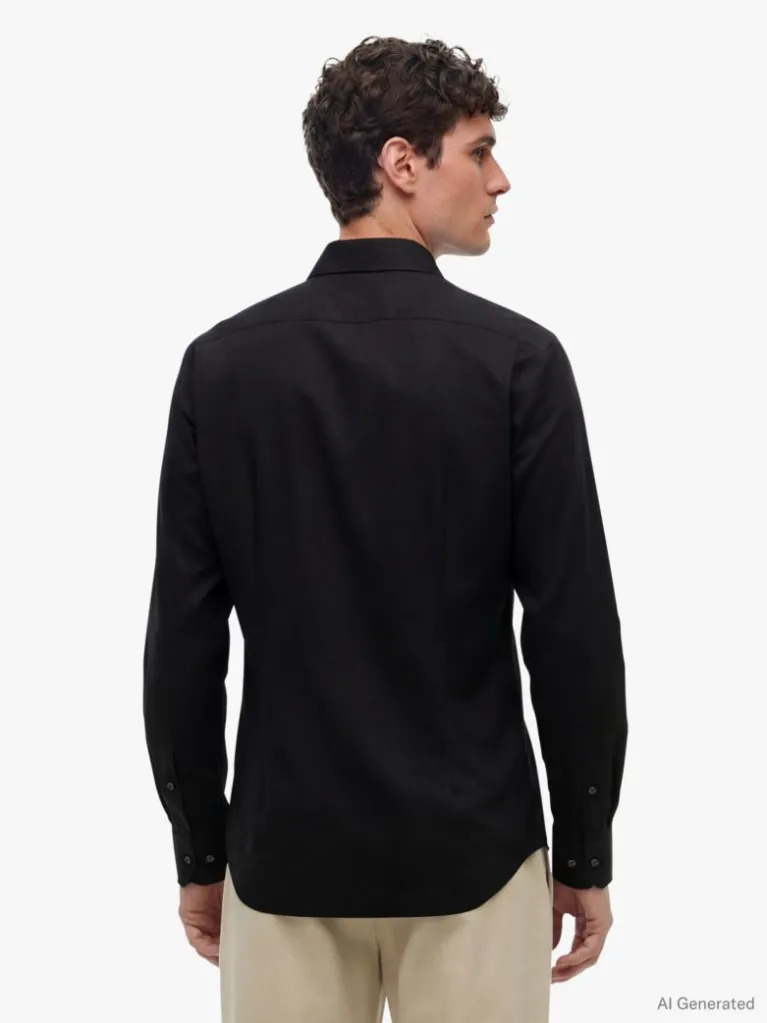 Ανδρικό Πουκάμισο Μαύρο Tommy Hilfiger MW0MW43122-BDS