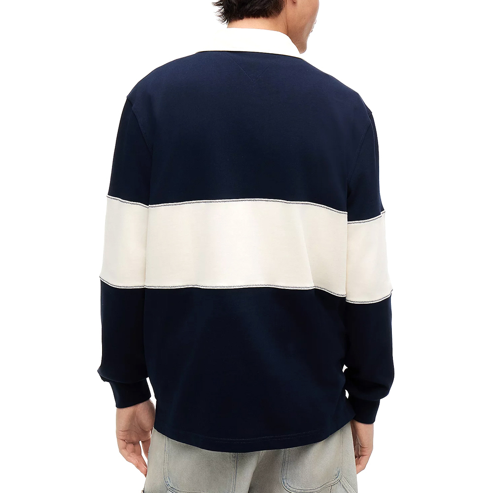 Ανδρική Μακρυμάνικη Polo Μπλούζα Navy Μπλε Tommy Jeans DM0DM23162-C1G