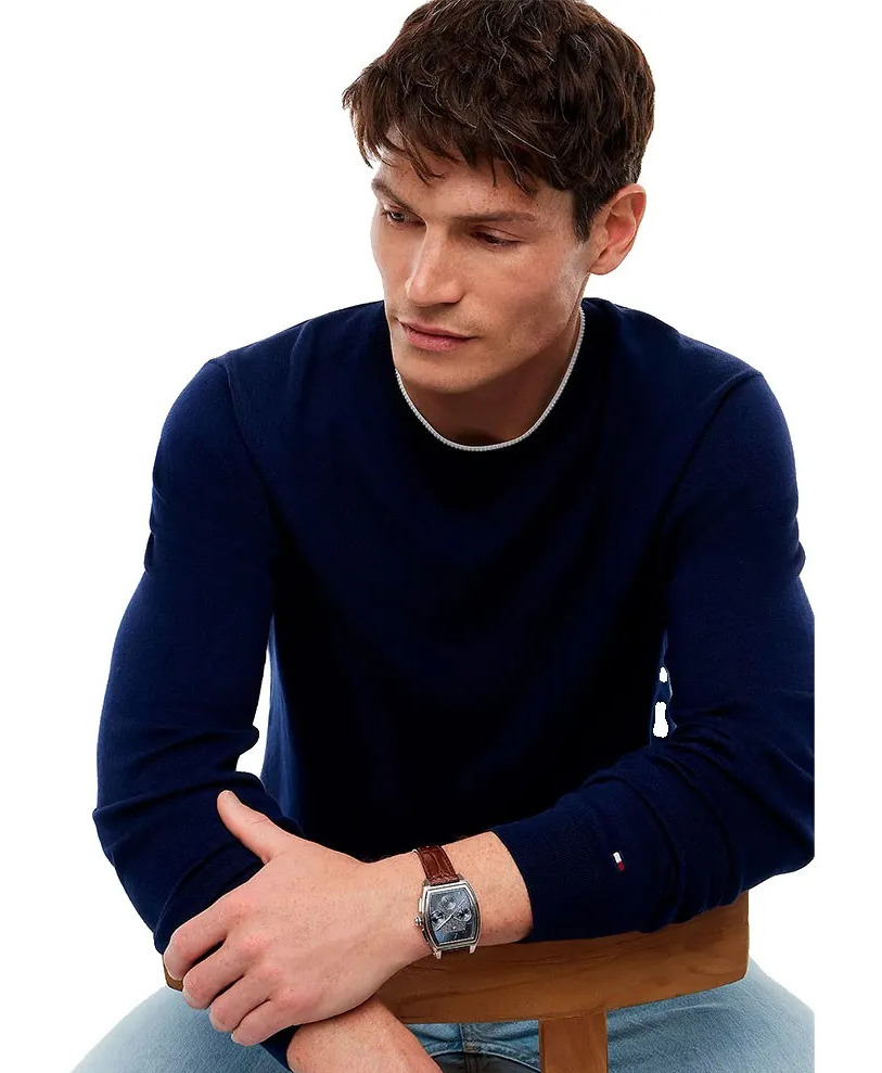 Ανδρικό Πουλόβερ Μπλε Tommy Hilfiger MW0MW43506-DCC