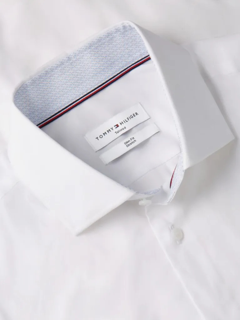 Ανδρικό Πουκάμισο Λευκό Tommy Hilfiger MW0MW43749-YBR