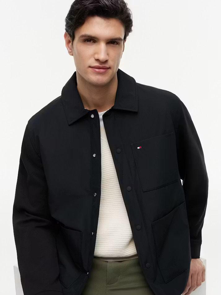 Ανδρικό Μπουφάν Μαύρο Tommy Hilfiger MW0MW43215-BDS