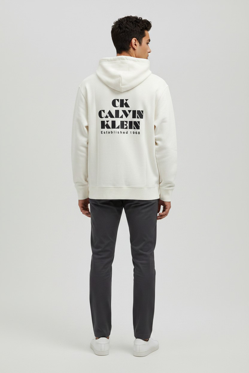 Ανδρικό Φούτερ Λευκό Calvin Klein LV04RG273G-YAS