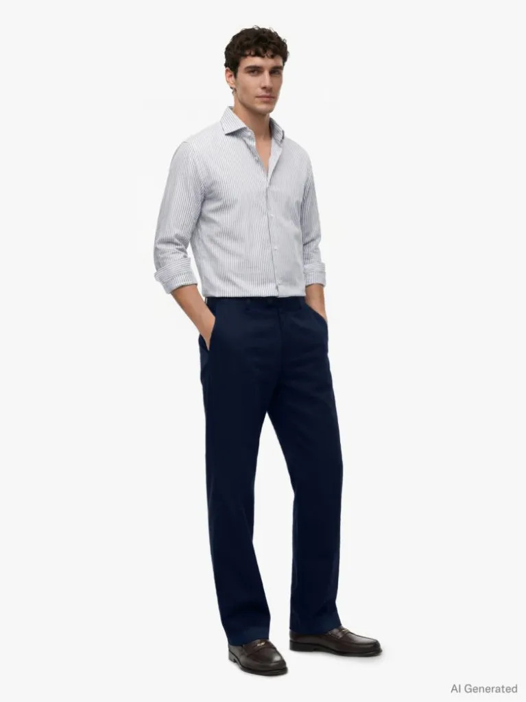Ανδρικό Ριγέ Πουκάμισο Tommy Hilfiger MW0MW39753-DCC