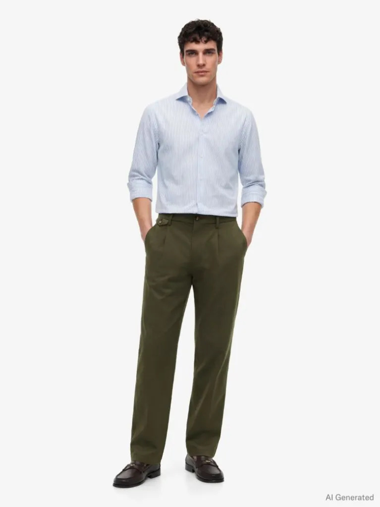 Ανδρικό Ριγέ Πουκάμισο Γαλάζιο Tommy Hilfiger MW0MW42722-C14
