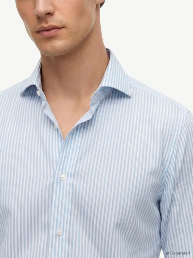 Ανδρικό Ριγέ Πουκάμισο Γαλάζιο Tommy Hilfiger MW0MW42722-C14