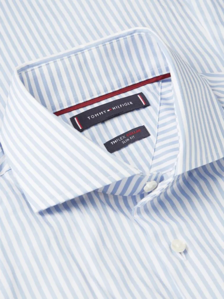 Ανδρικό Ριγέ Πουκάμισο Γαλάζιο Tommy Hilfiger MW0MW42722-C14
