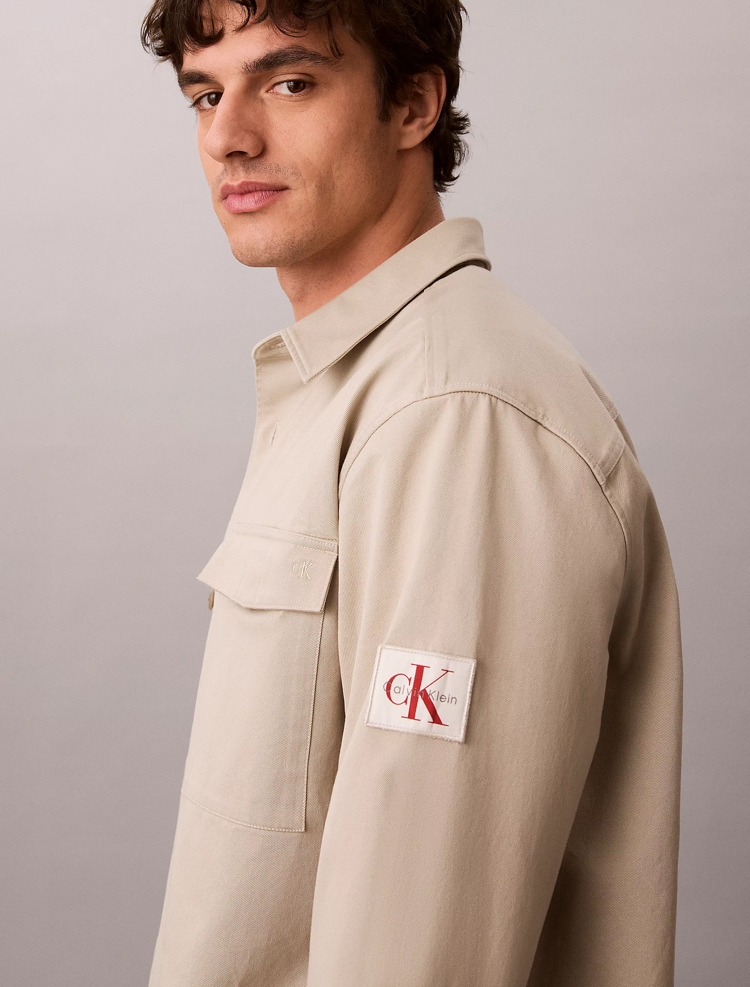 Ανδρικό Overshirt Μπεζ Calvin Klein LV04RG121G-NSU