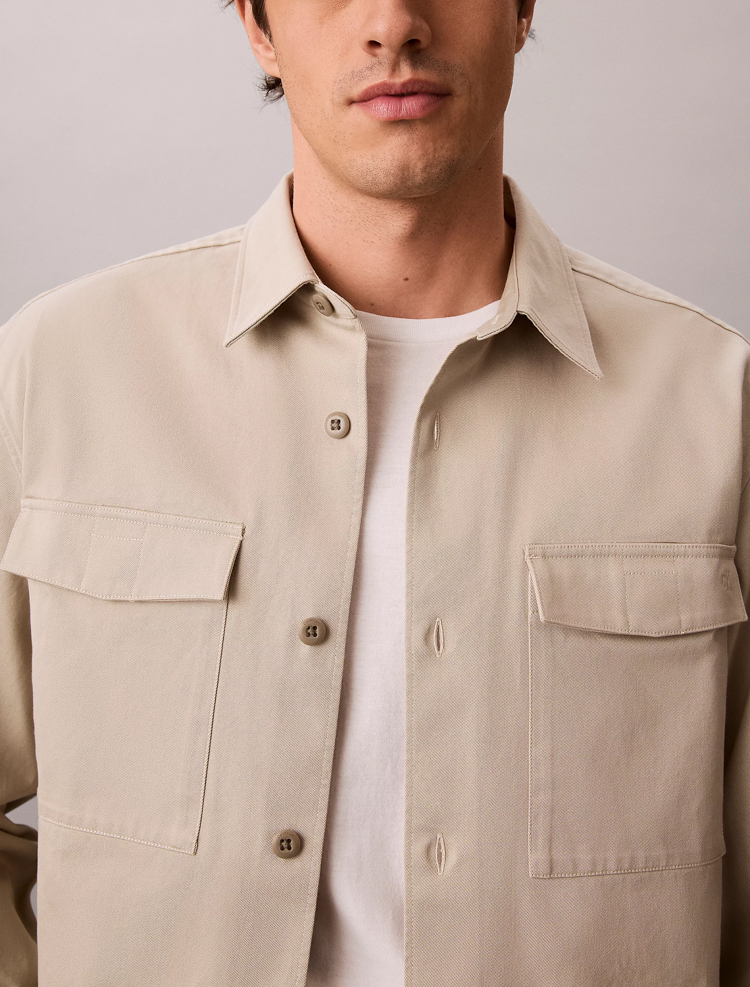 Ανδρικό Overshirt Μπεζ Calvin Klein LV04RG121G-NSU