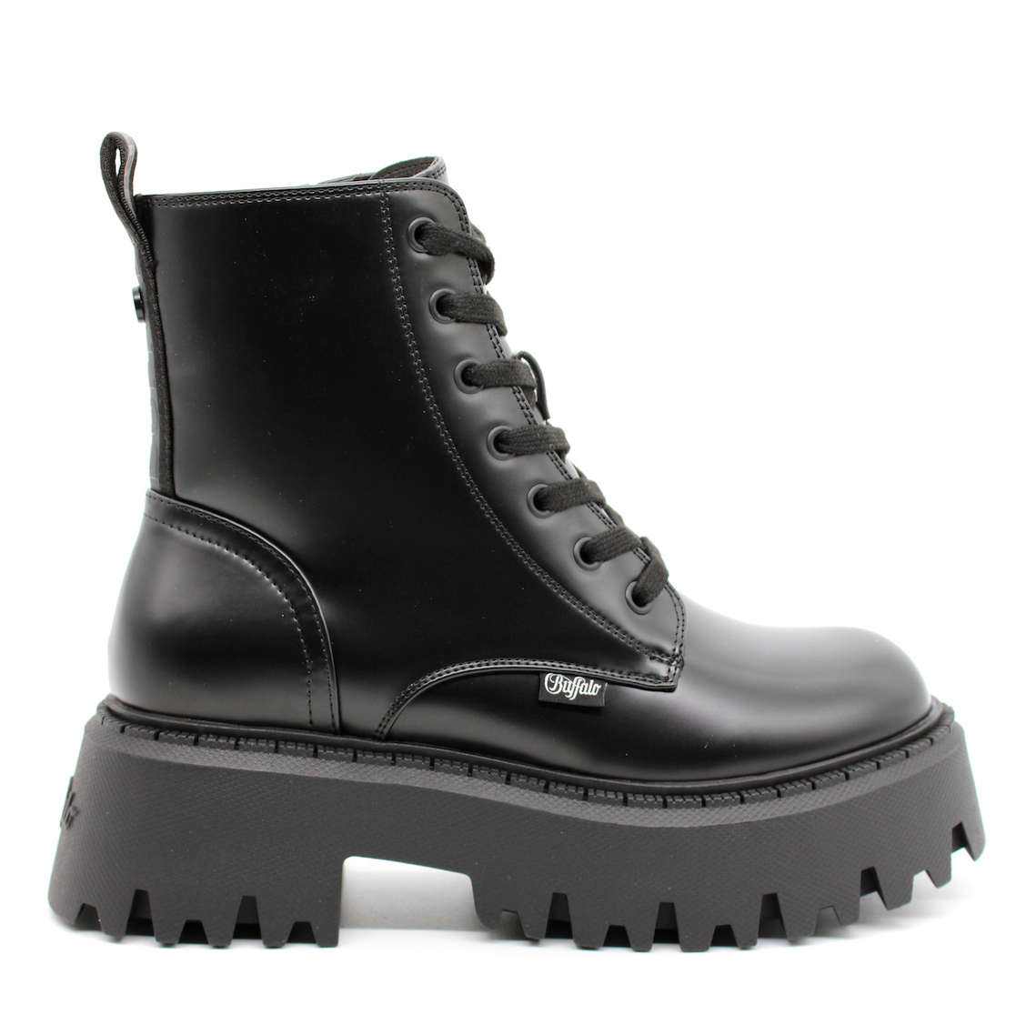 Γυναικεία Aspen Lace Up Μποτάκια Μαύρα Buffalo BUF1622588-BLACK