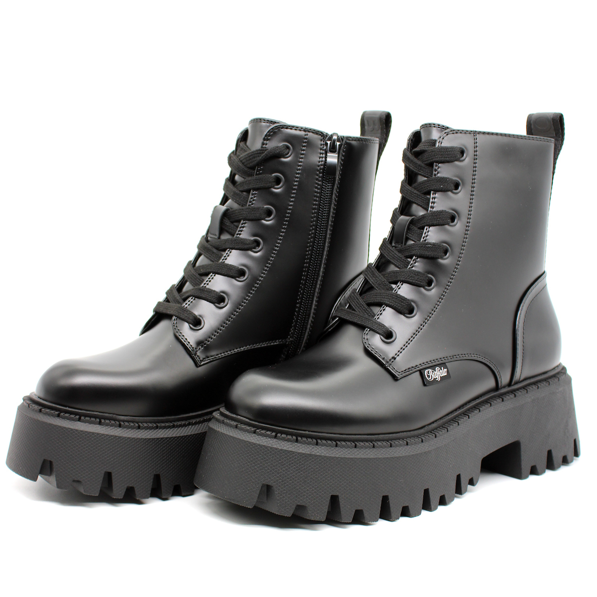 Γυναικεία Aspen Lace Up Μποτάκια Μαύρα Buffalo BUF1622588-BLACK