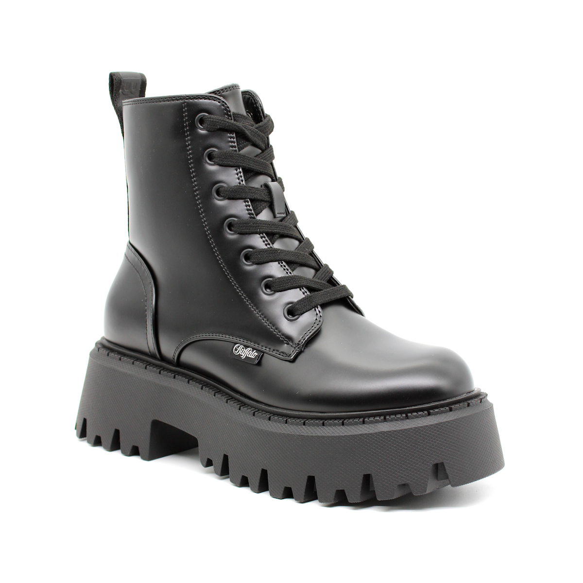 Γυναικεία Aspen Lace Up Μποτάκια Μαύρα Buffalo BUF1622588-BLACK