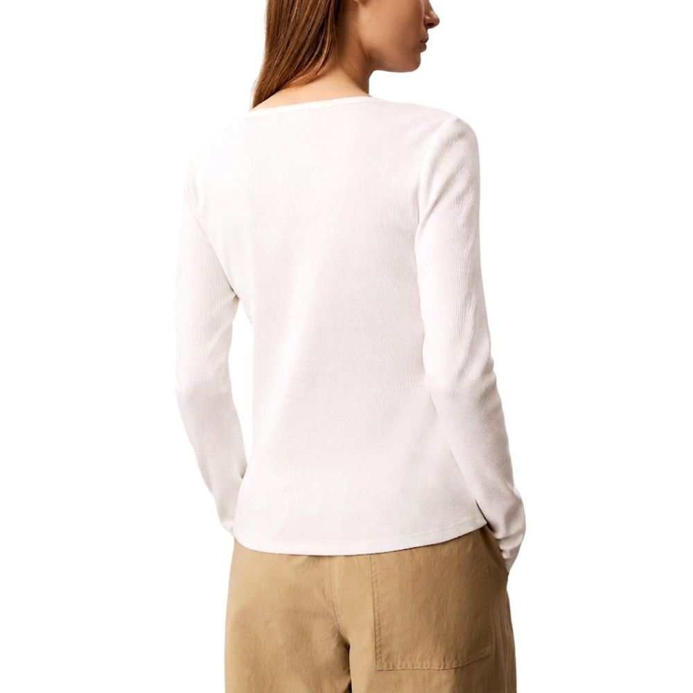 Γυναικείο Μακρυμάνικο T-shirt Λευκό Calvin Klein LV047D218G-YAF