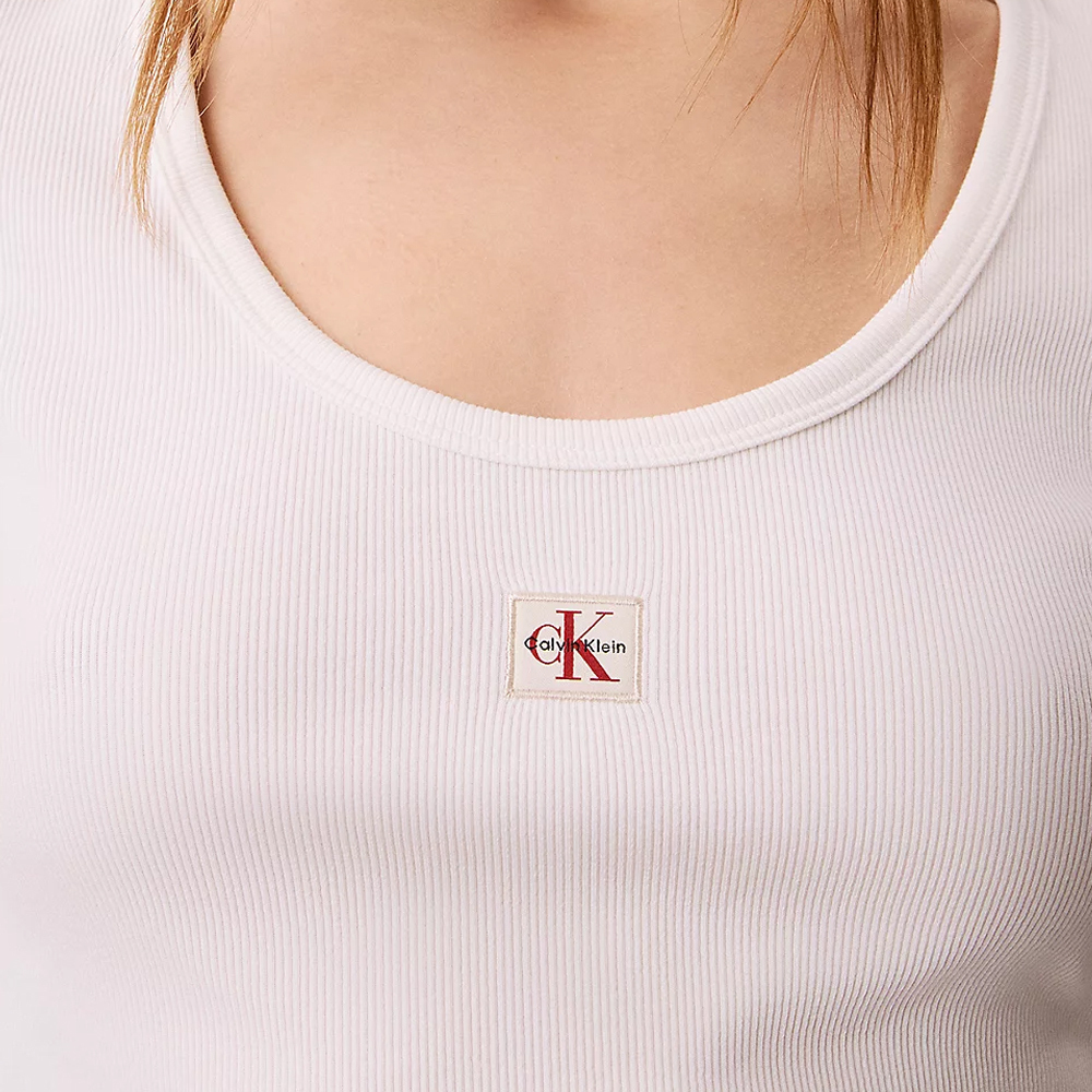 Γυναικείο Μακρυμάνικο T-shirt Λευκό Calvin Klein LV047D218G-YAF