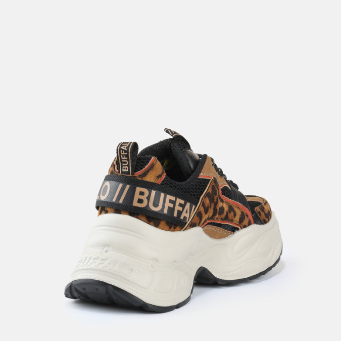 Γυναικεία Yuno Sneakers Μπεζ Buffalo BUFPD00016355-BEIGE BLACK LEO
