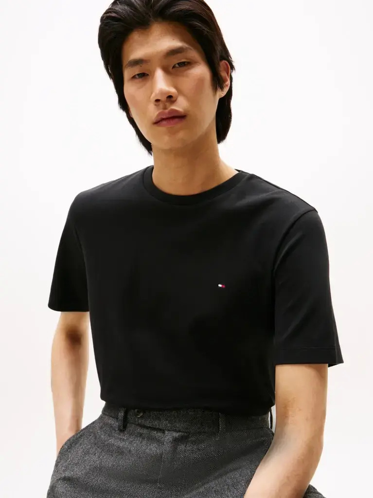 Ανδρικό T-shirt Μαύρο Tommy Hilfiger MW0MW37508-BDS