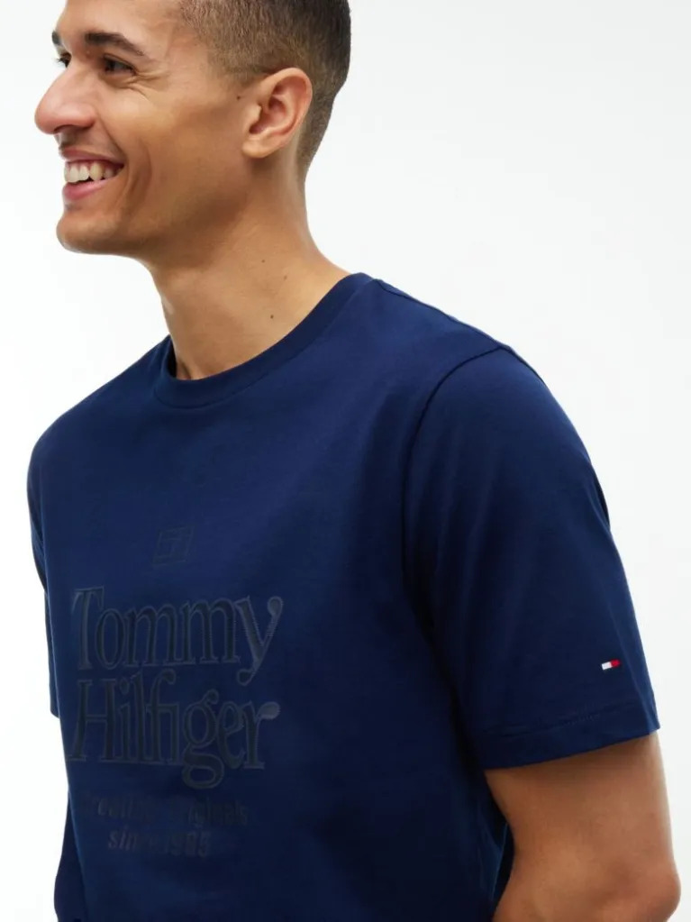 Ανδρικό T-shirt Μπλε Tommy Hilfiger MW0MW44886-DCC