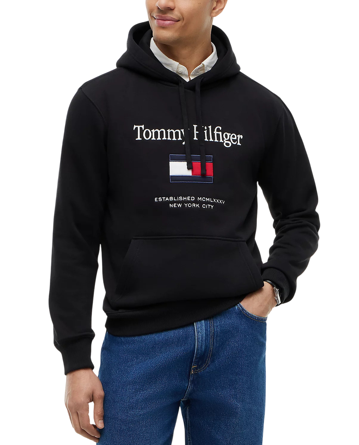 Ανδρικό Φούτερ Μαύρο Tommy Hilfiger MW0MW42735-BDS