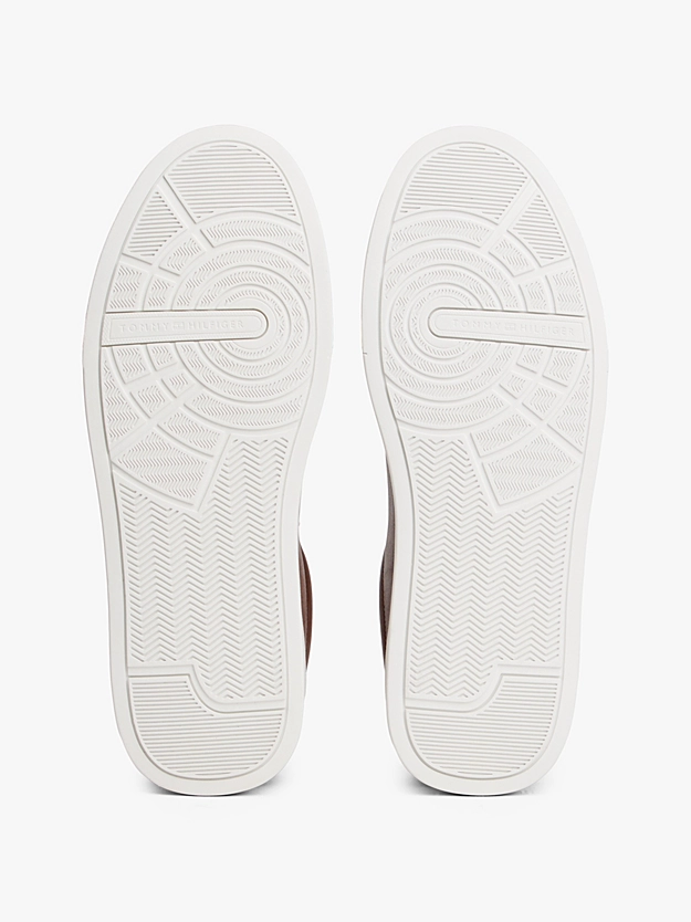 Ανδρικά Δερμάτινα Sneakers Καφέ Tommy Hilfiger FM0FM05729-GVI