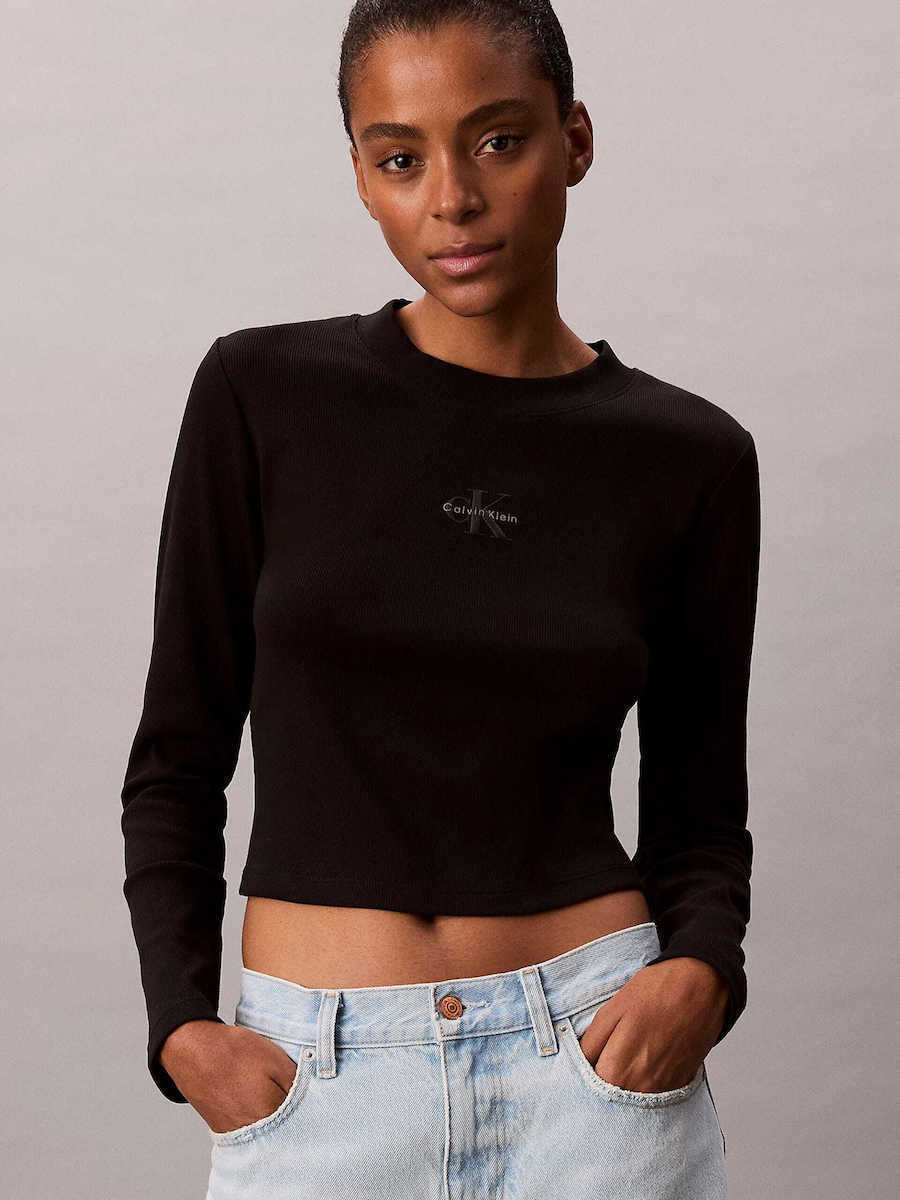 Γυναικεία Μακρυμάνικη Μπλούζα Μαύρη Calvin Klein LV047H240G-UB1