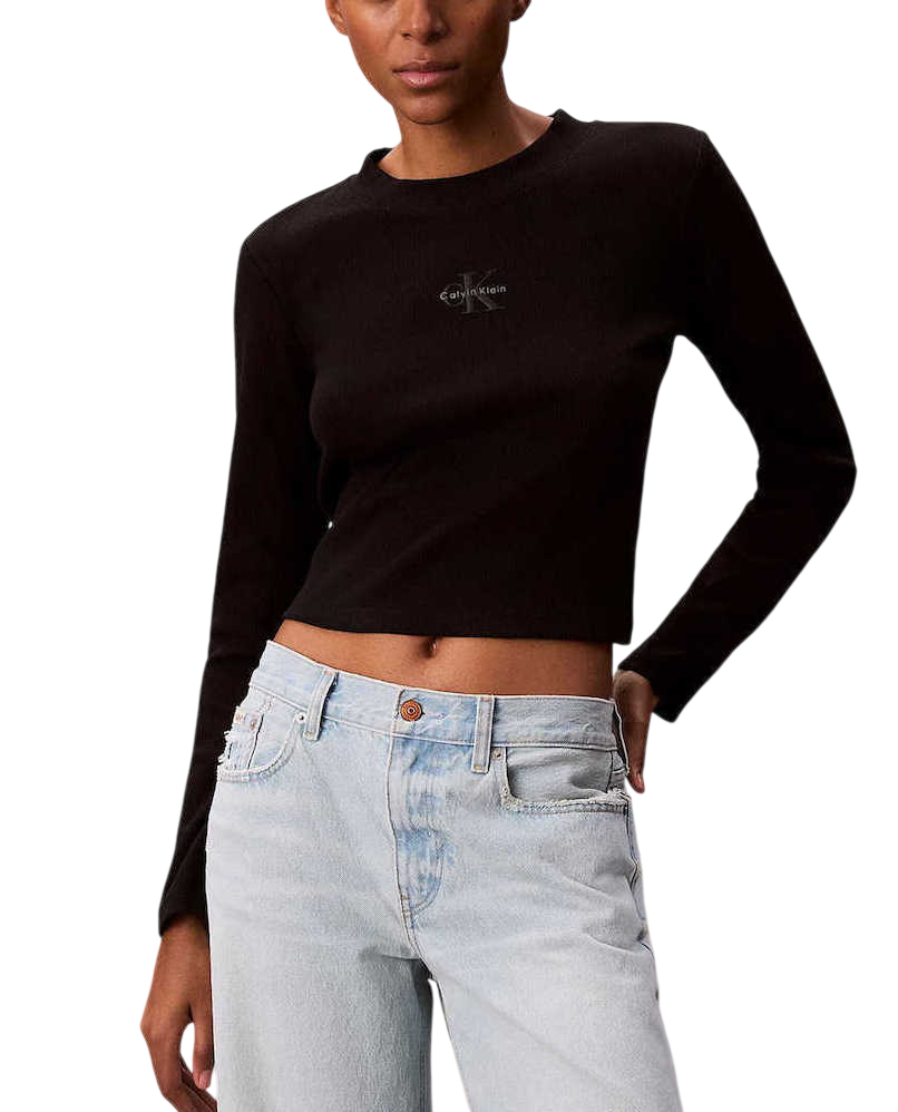 Γυναικεία Μακρυμάνικη Μπλούζα Μαύρη Calvin Klein LV047H240G-UB1