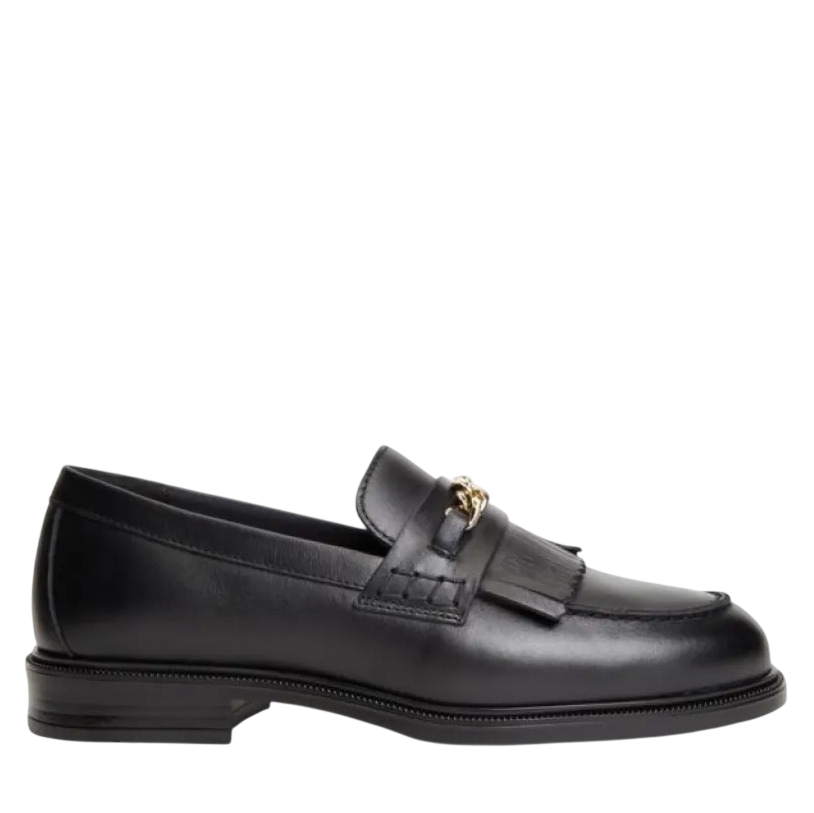 Γυναικεία Δερμάτινα Loafers Μαύρα Tommy Hilfiger FW0FW09668-BDS