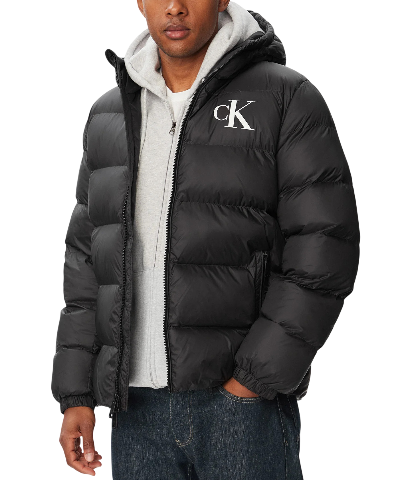 Ανδρικό Μπουφάν Μαύρο Calvin Klein LV04RG513G-UB1