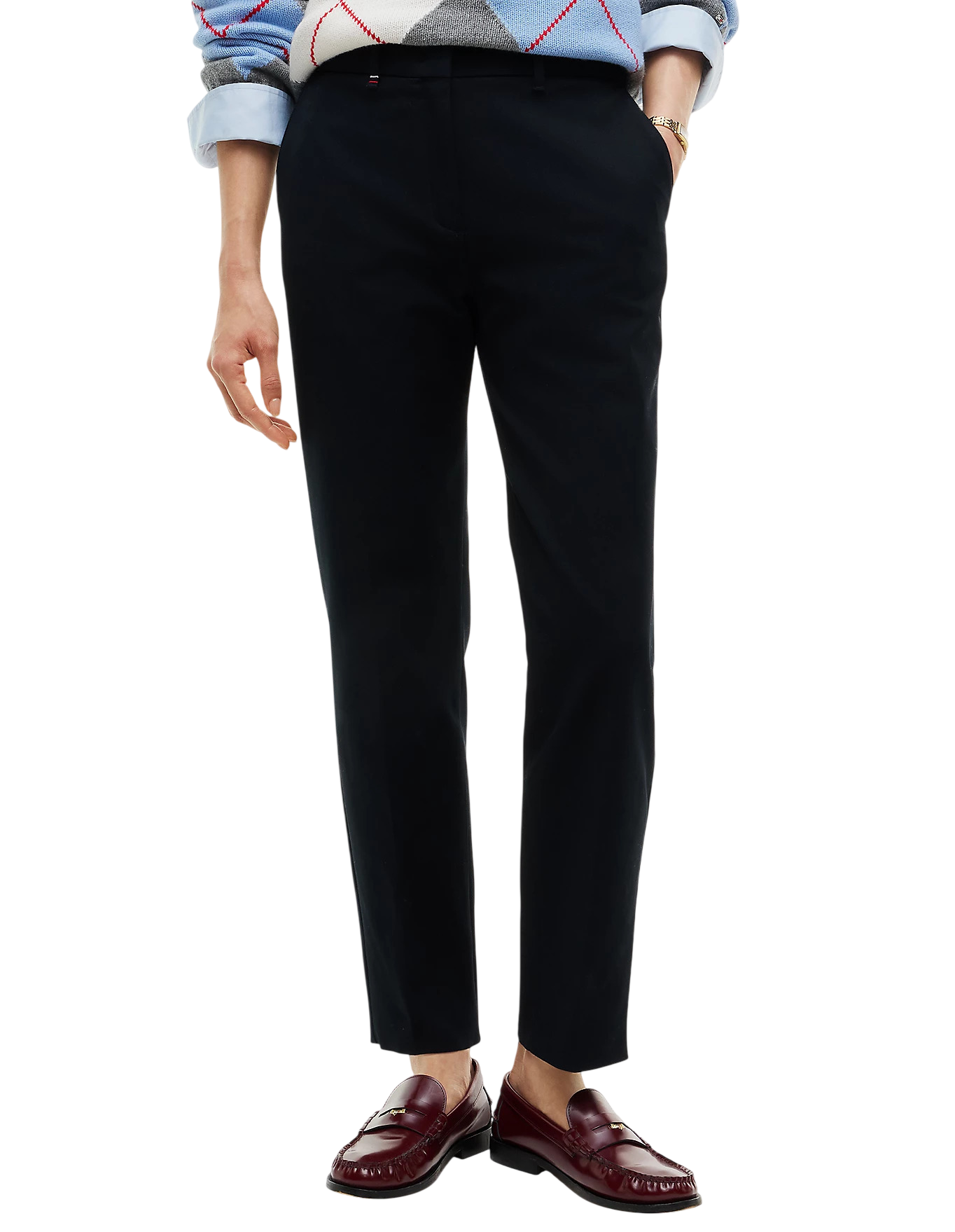 Γυναικείο Παντελόνι Μαύρο Tommy Hilfiger WW0WW52293-BDS