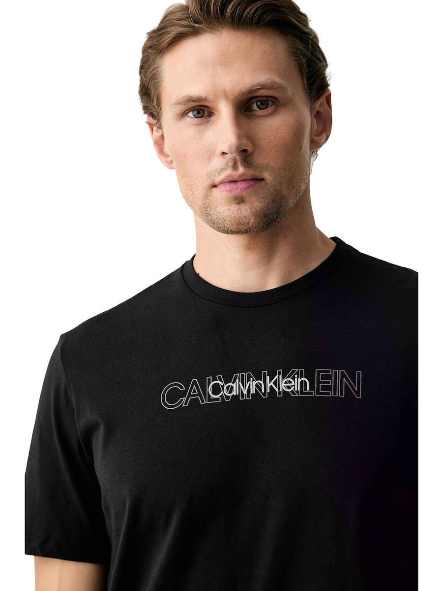 Ανδρικό T-shirt Μαύρο Calvin Klein LV04LH802G-UB1