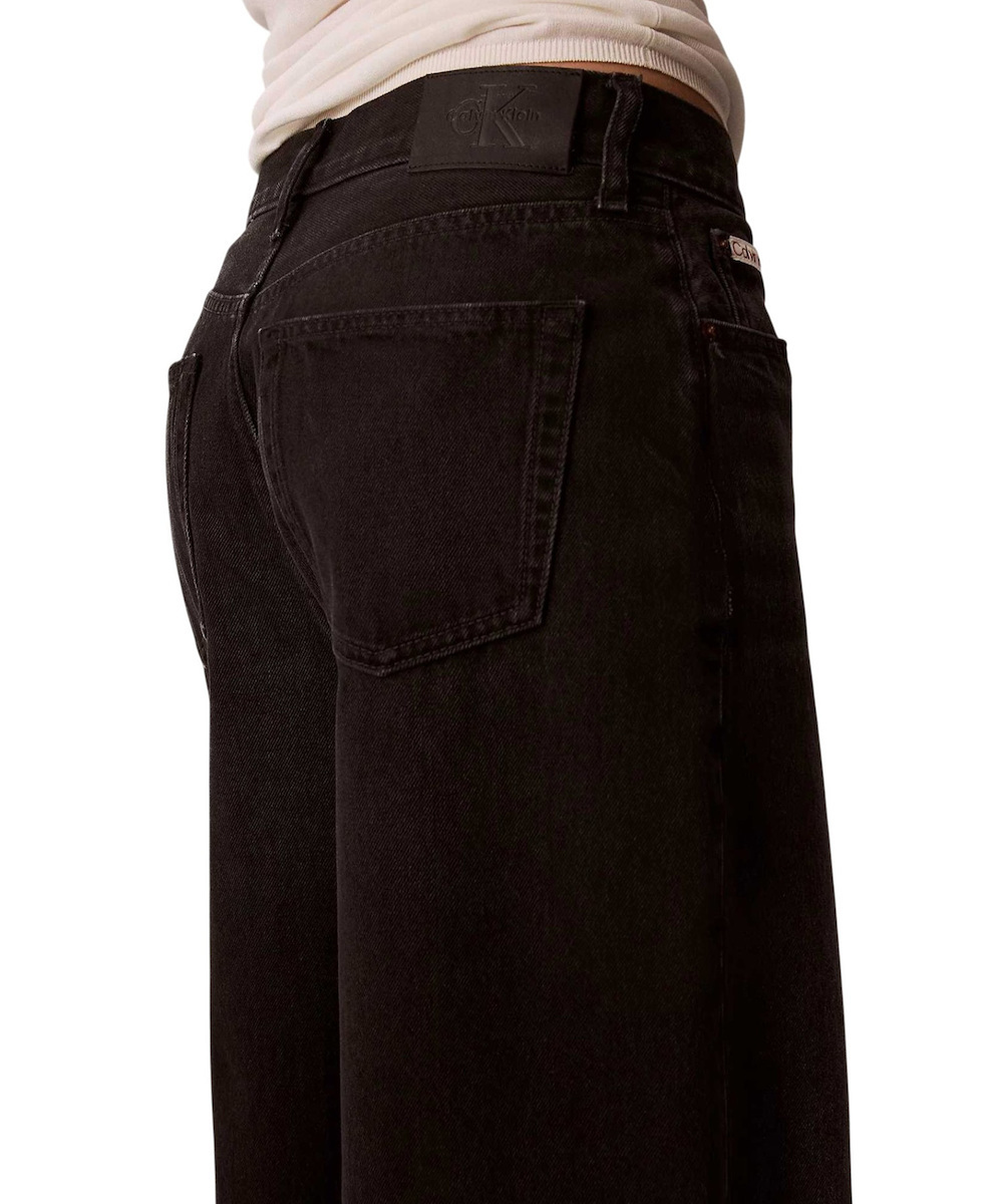 Γυναικείο Barrel Τζιν Μαύρο Calvin Klein LV047F686G-3N3