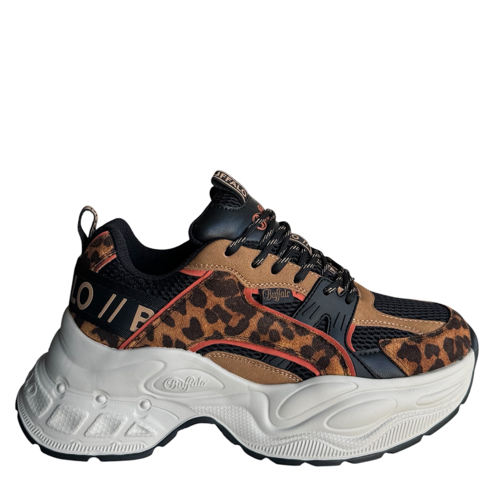 Γυναικεία Yuno Sneakers Μπεζ Buffalo BUFPD00016355-BEIGE BLACK LEO