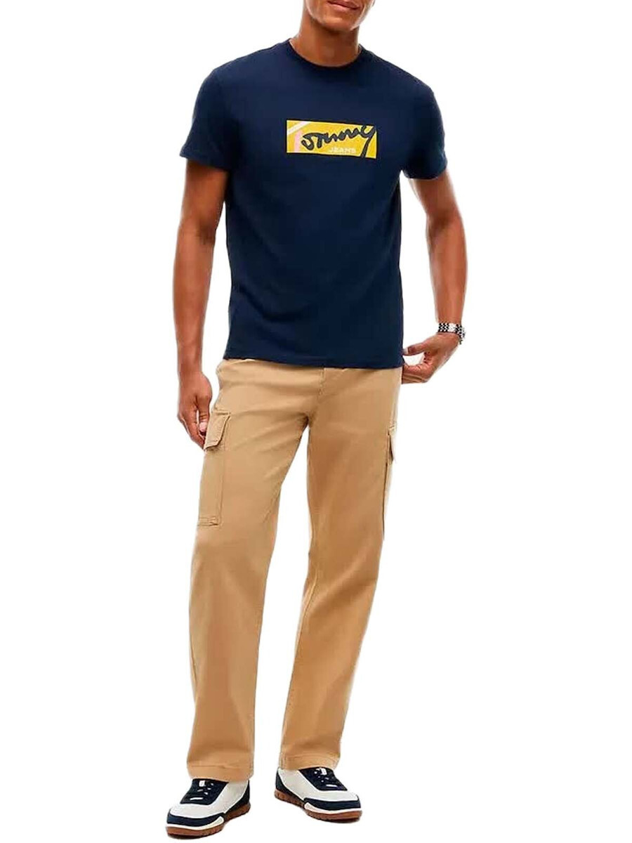 Ανδρικό T-shirt Navy Μπλε Tommy Jeans DM0DM23547-C1G