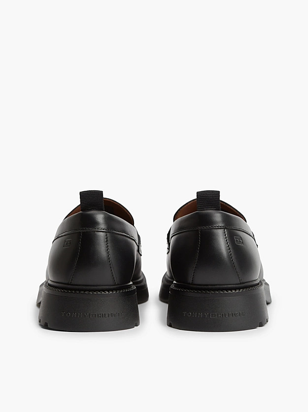Ανδρικά Δερμάτινα Loafers Μαύρα Tommy Hilfiger FM0FM05968-BDS