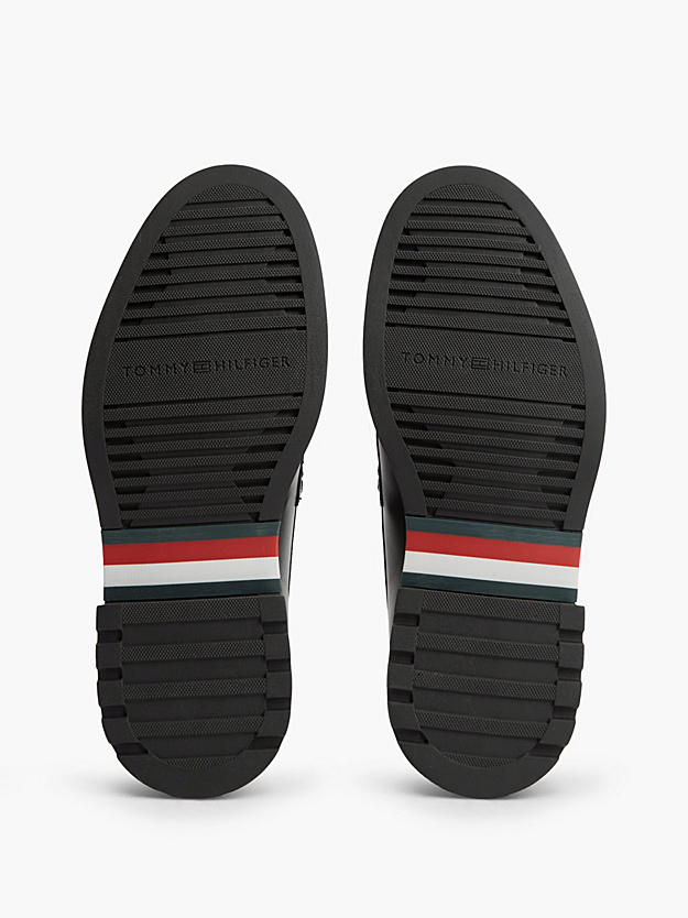 Ανδρικά Δερμάτινα Loafers Μαύρα Tommy Hilfiger FM0FM05968-BDS