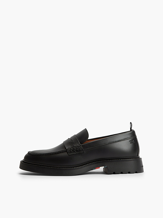 Ανδρικά Δερμάτινα Loafers Μαύρα Tommy Hilfiger FM0FM05968-BDS