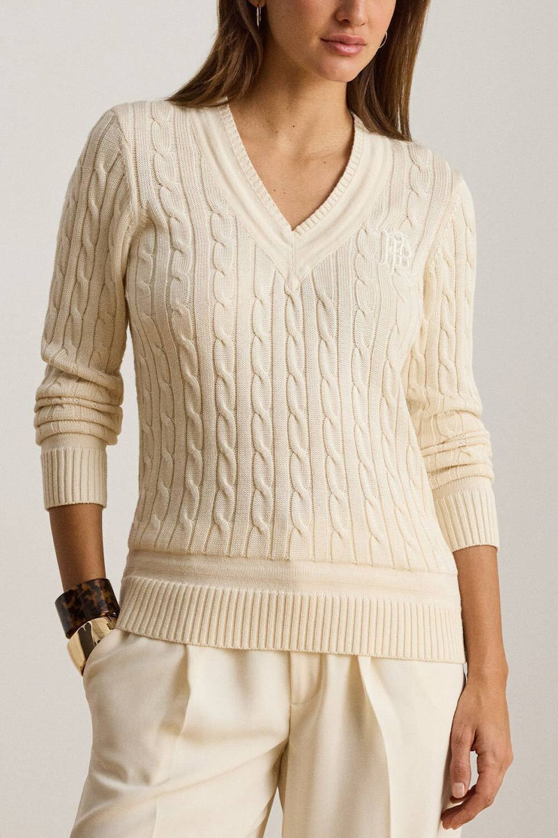 Γυναικείο Πουλόβερ Κρεμ Ralph Lauren 200888795011-CREAM