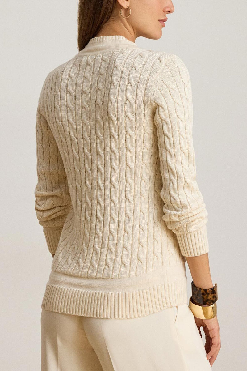 Γυναικείο Πουλόβερ Κρεμ Ralph Lauren 200888795011-CREAM