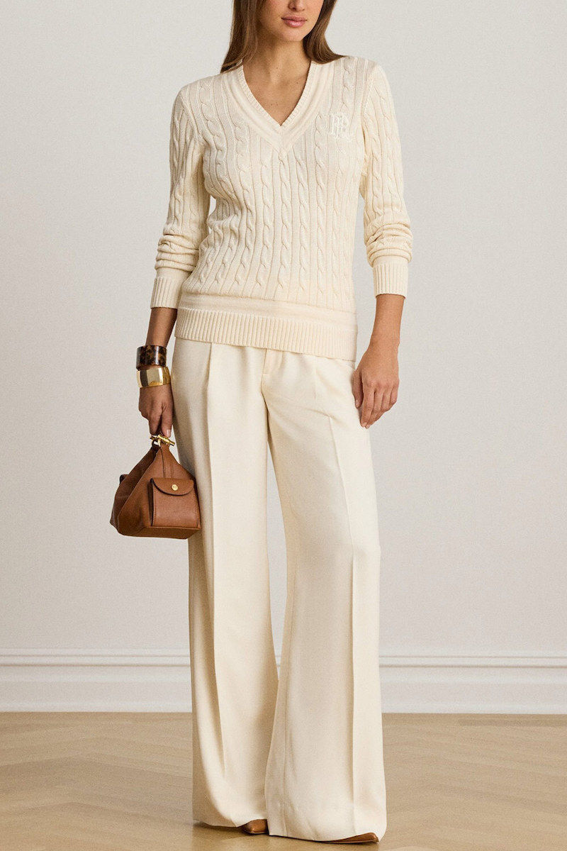 Γυναικείο Πουλόβερ Κρεμ Ralph Lauren 200888795011-CREAM