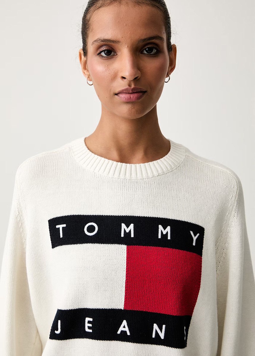 Γυναικείο Πουλόβερ Εκρού Tommy Jeans DW0DW23450-YBH
